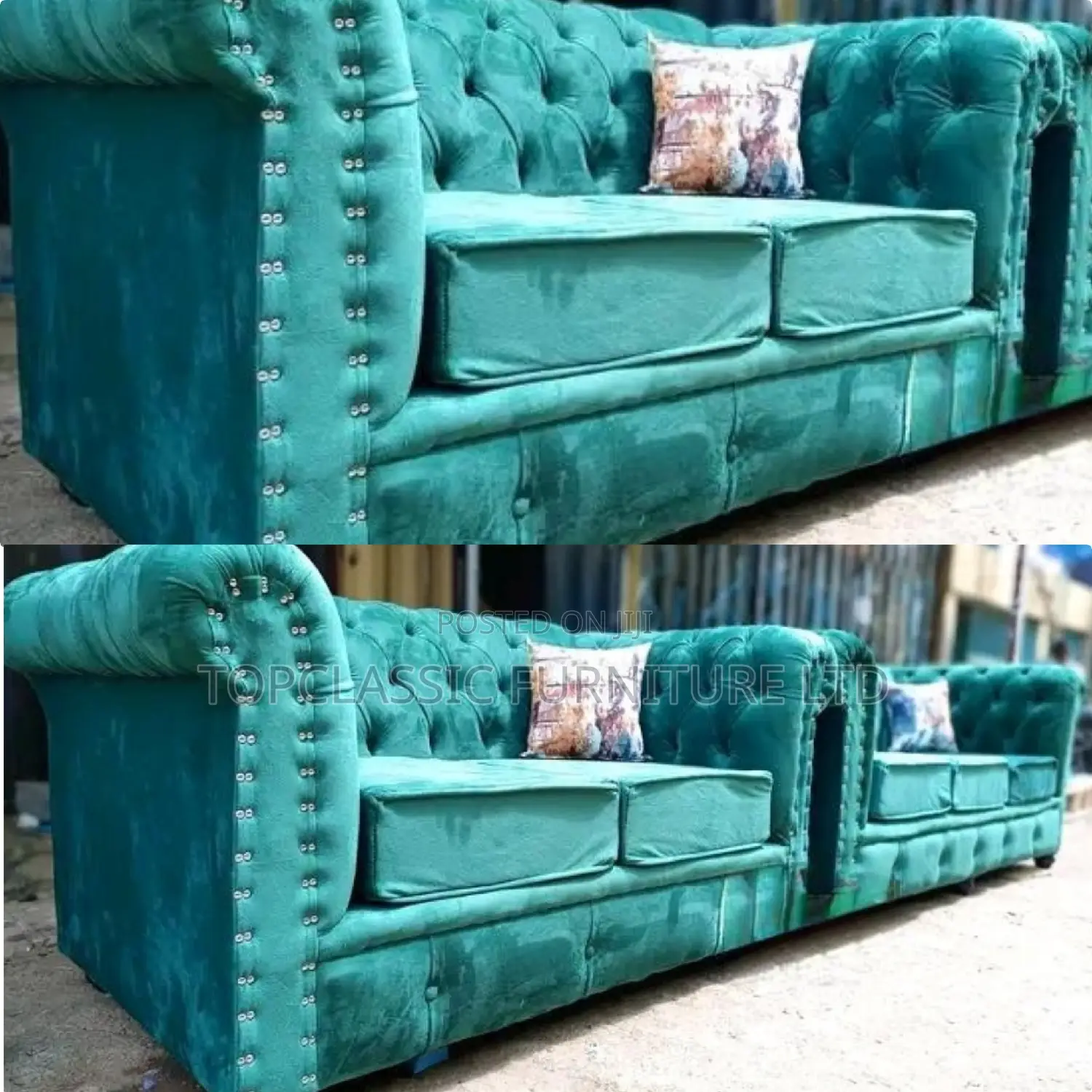 3-Seater Chester Sofas+Free Throw Pillows