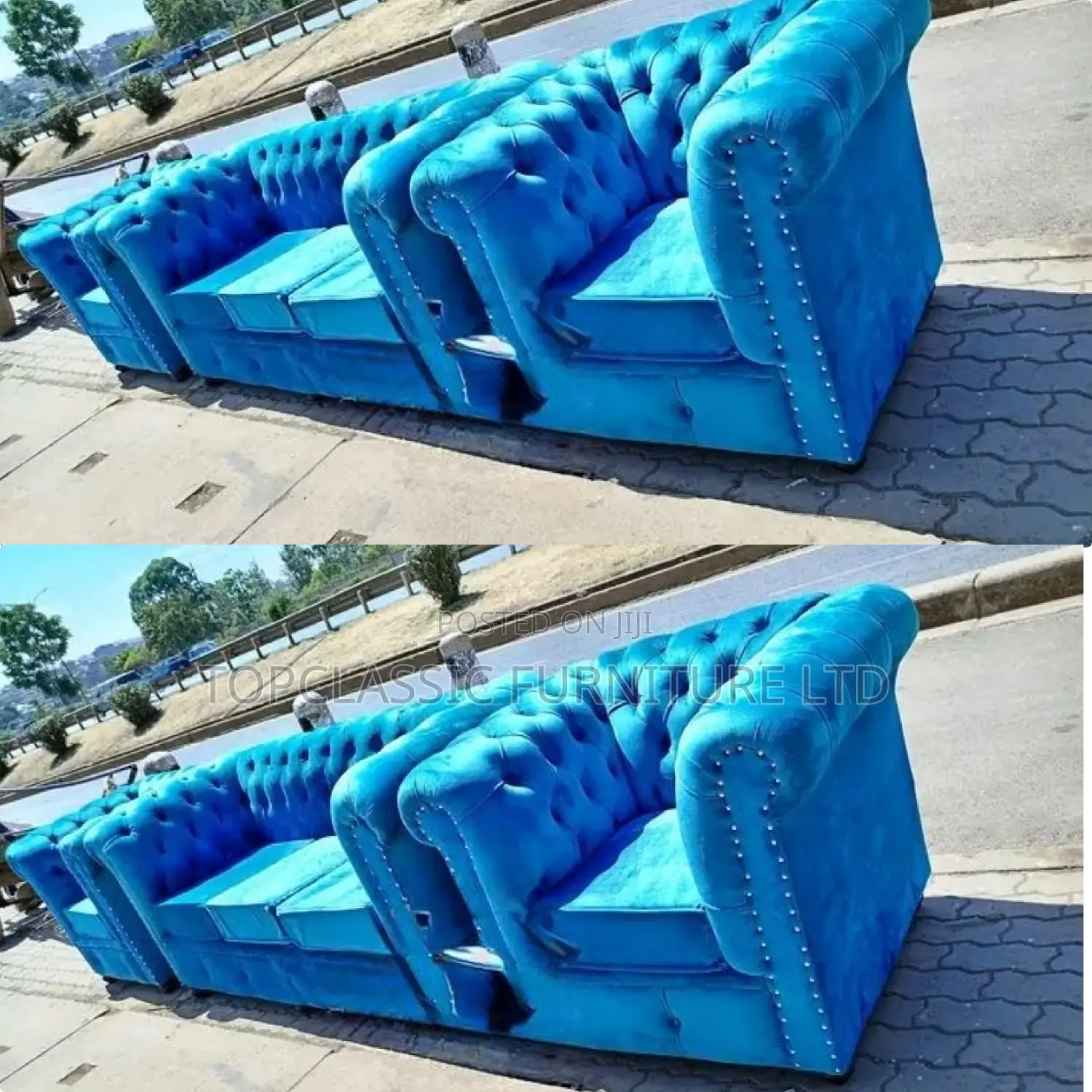 2-Seater Chester Sofas+Free Throw Pillows