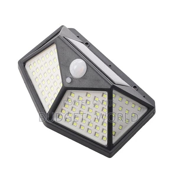 LED Solar Wall Light- 100 LED Motion Sensor Light 4 Side - main view