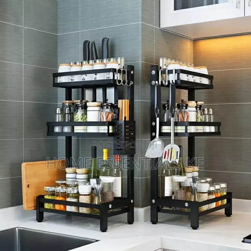 3tier Metallic Spice Rack
