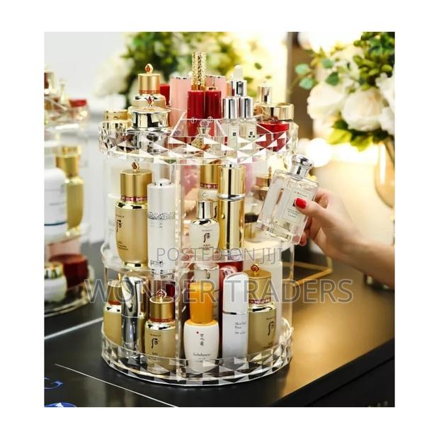 *Acrylic Rotating Makeup Organizer .Measurements 28*28*35cm*