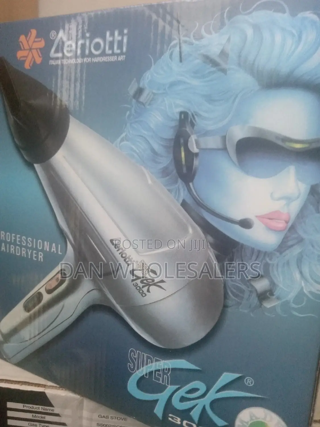 Ceriotti Super GEK 3000 Blow Dry Hair Dryer - Black.
