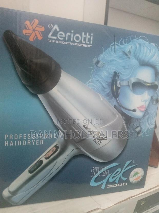 Super GEK 3000 Cerrioti Blow Dry Hair Dryer - Black.