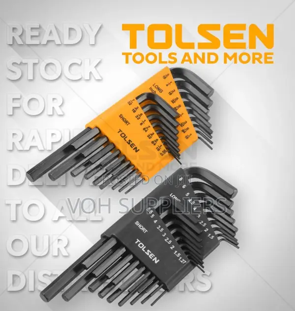 Tolsen 20094 36pcs Inch Metric Hex Key Set