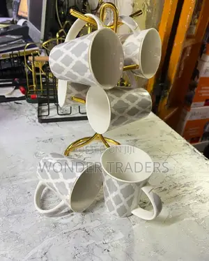 6 PCS Ceramic Mugs 350 Ml