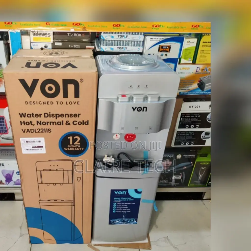 Silver Von Hot, Normal and Cold Water Dispenser