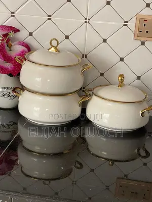 3PCS Set Gold Line Dish