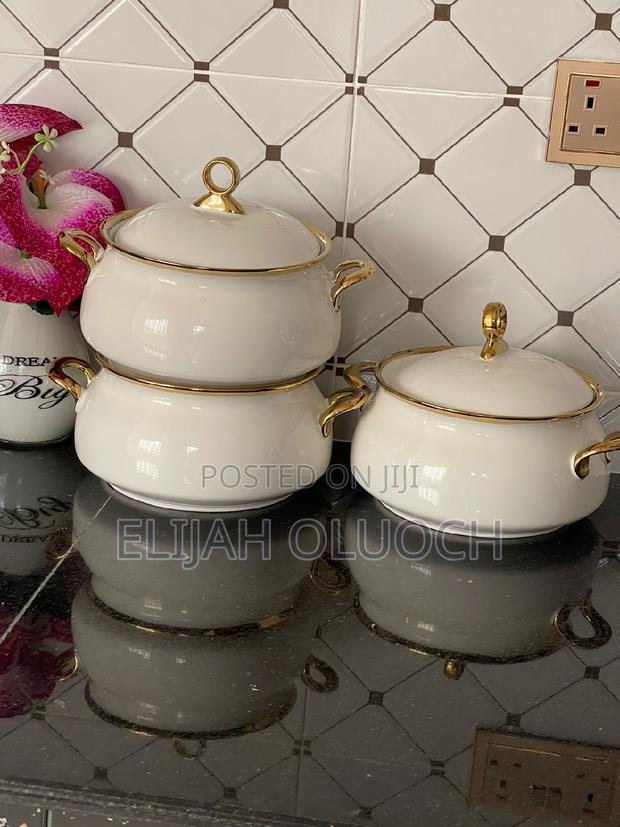 3PCS Set Gold Line Dish
