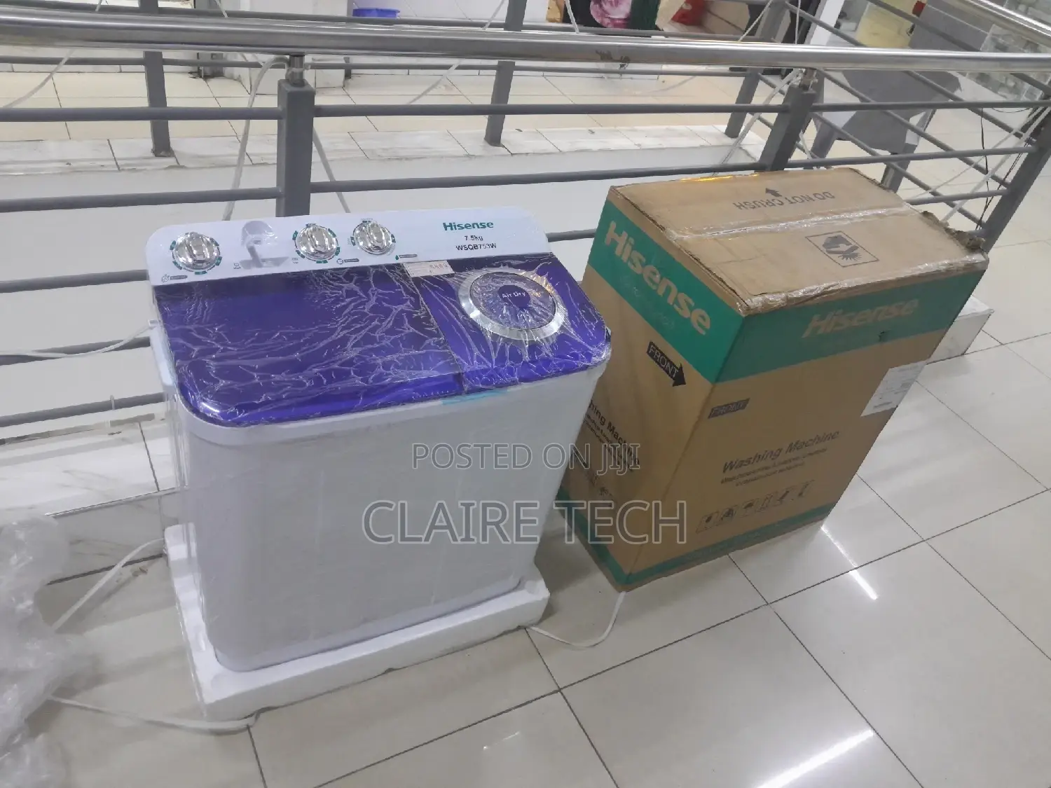 Hisense 7.5kgs Washing Machine White Twin Tab