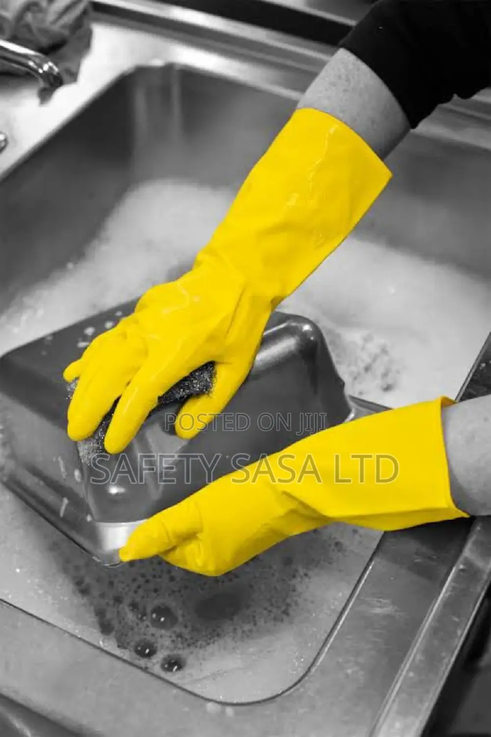 Yellow Household Rubber Gloves