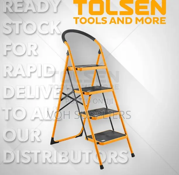 Tolsen 62684 4 Step Steel Ladder 150 KGS/ 4 Steps