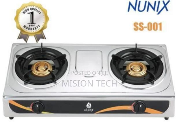 Nunix Auto Ignition Stainless Steel 2 Burner Gas Cooker