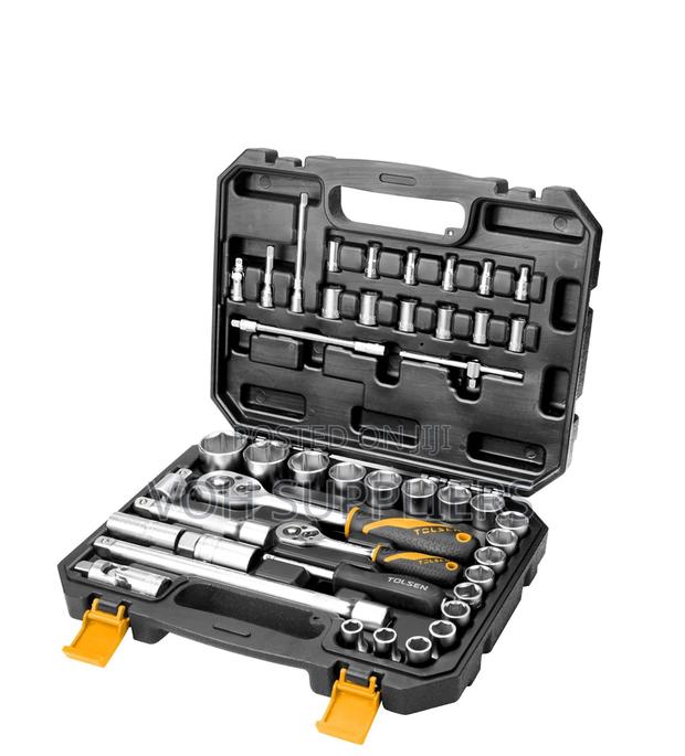 Tolsen Industrial 45 PCS 1/4" 1/2" Socket Set - main view