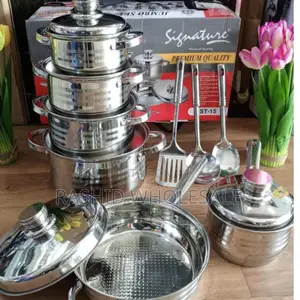 15 PCS Stainless Cookware Set