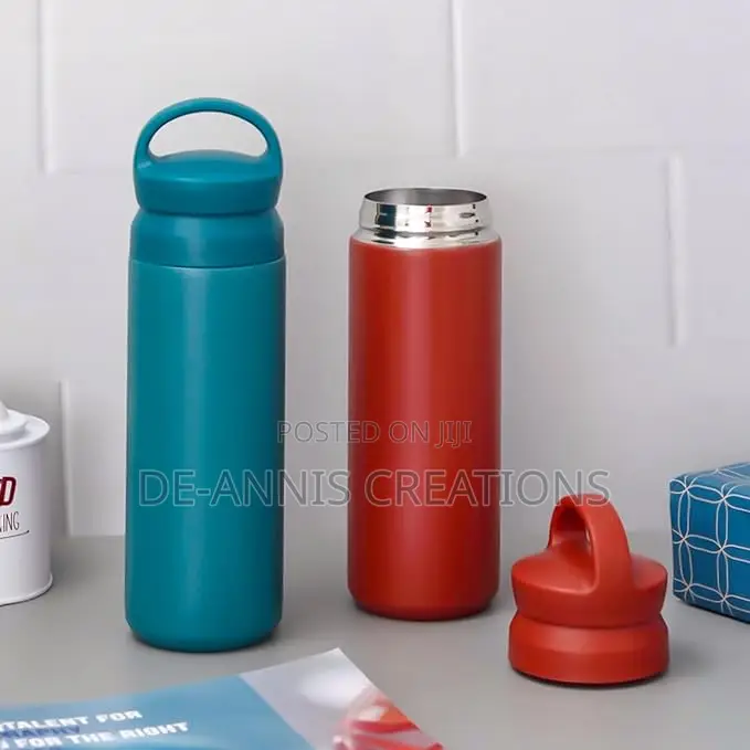 Travel Tumbler With Handle- Brown 500 Ml Flask