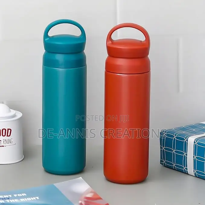 Travel Tumbler With Handle- Brown 500 Ml Flask