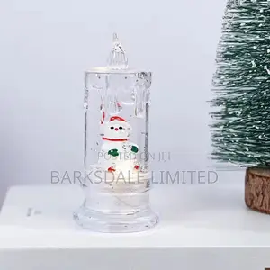 Xmas Christmas Candles Lights Santa Snowman Electronic