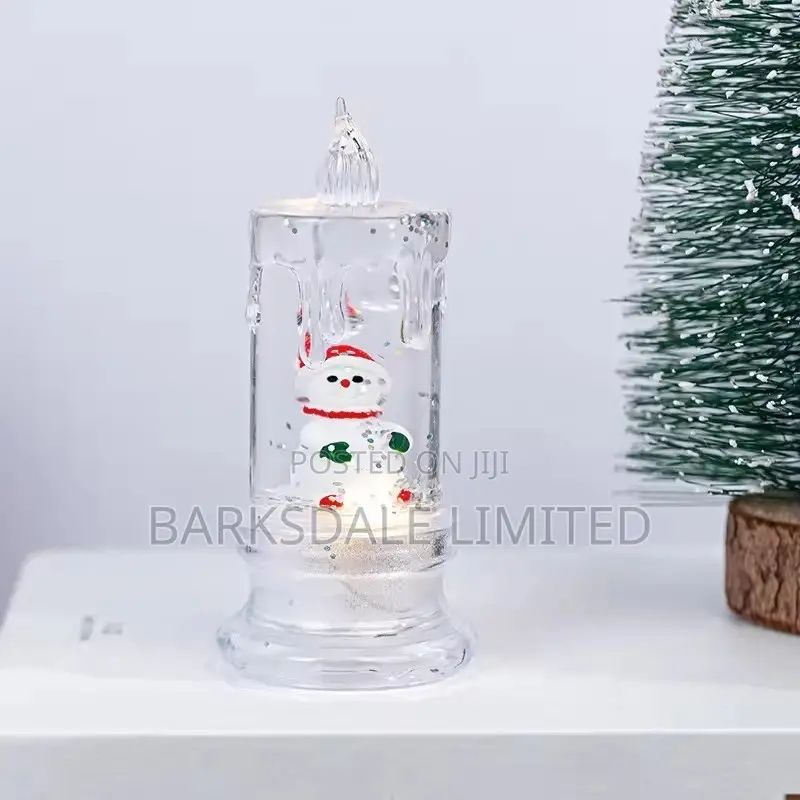 Xmas Christmas Candles Lights Santa Snowman Electronic