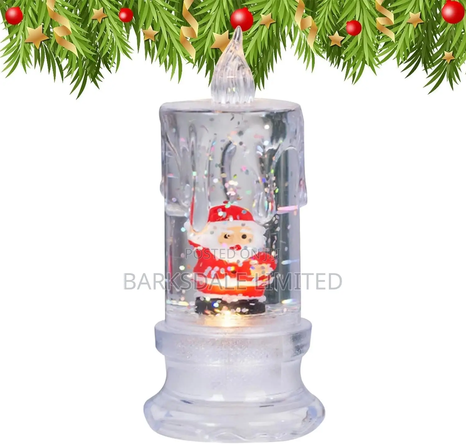 Xmas Christmas Candles Lights Santa Snowman Electronic