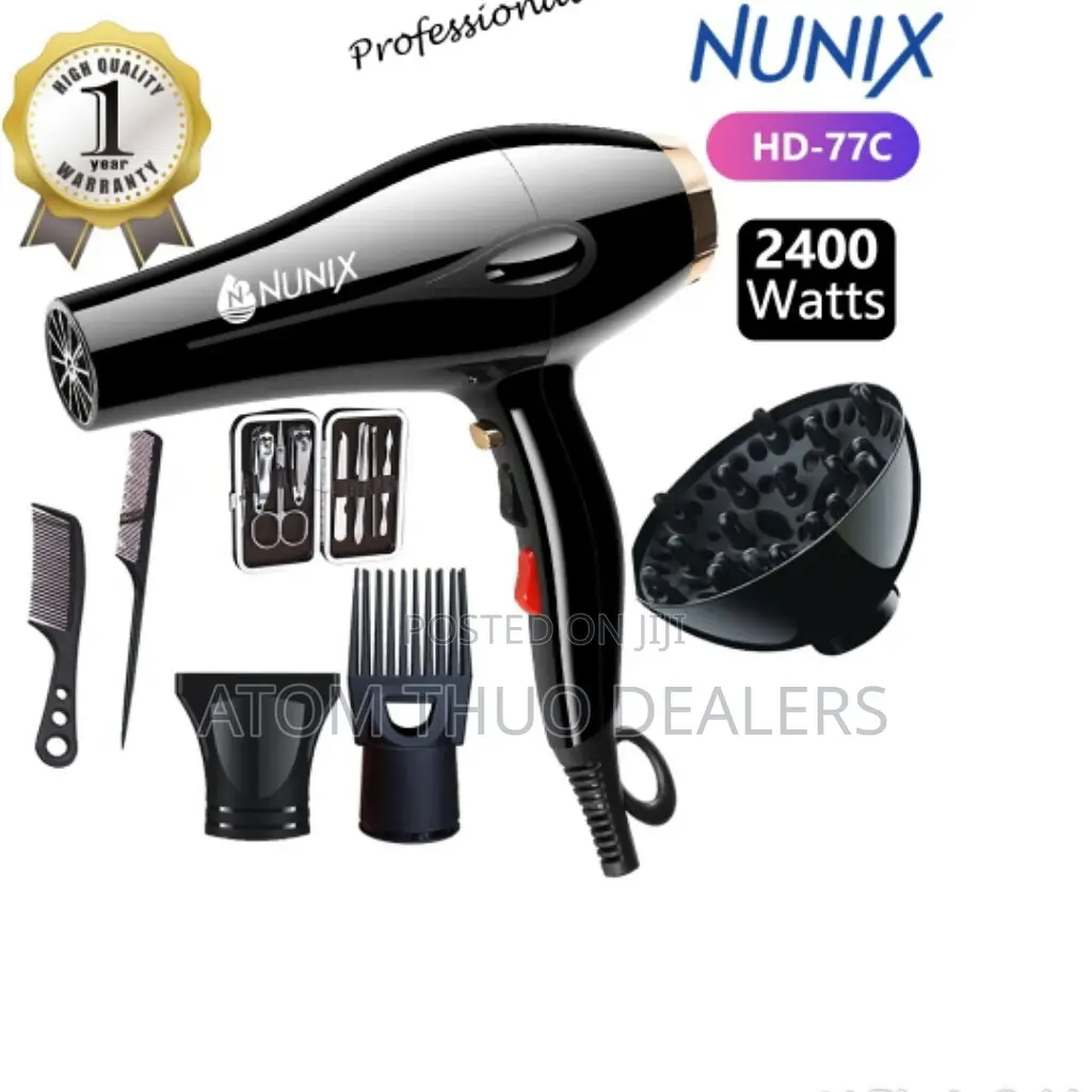 Black HD-77C Nunix Blowdry With Accesories