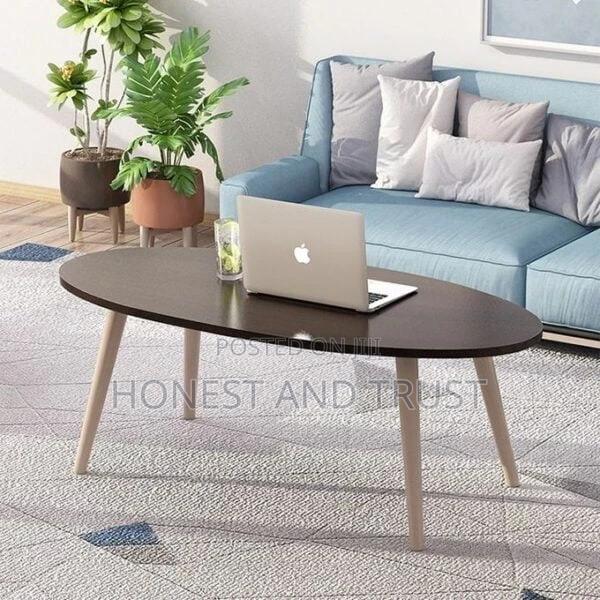 Black Shioval Coffee Table MDF Effect