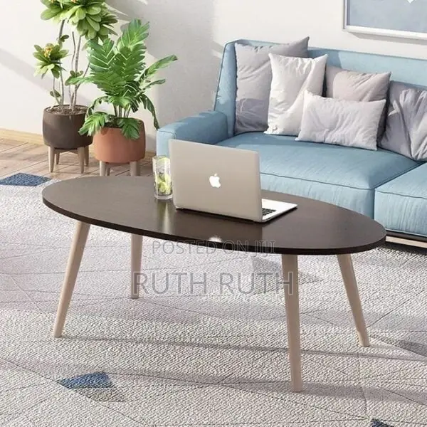 Black Shioval Coffee Table MDF Effect