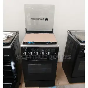 Black Volsmart Full Gas With Gas Oven Cooker