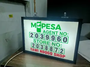 Mpesa Agent Number Sign With Lights