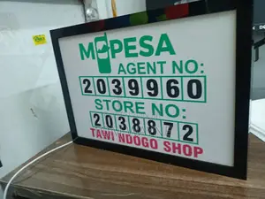 Mpesa Agent Number Sign With Lights