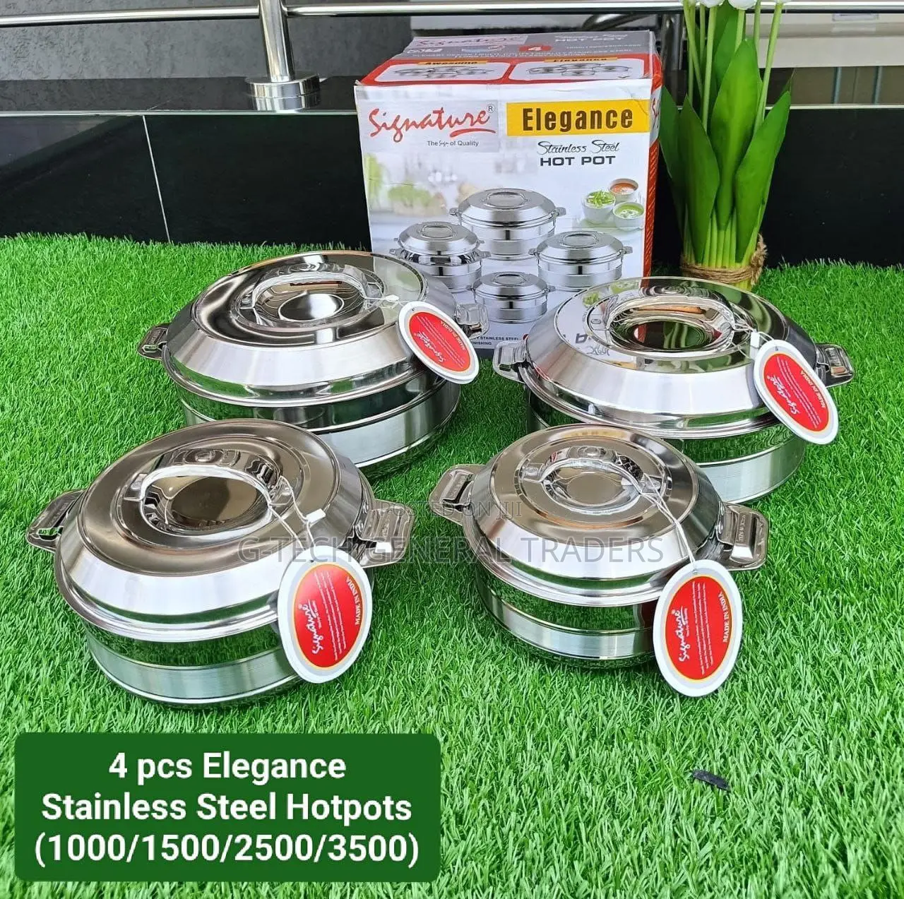 Hotpots! Stainless Steel 4pcs Elegance Hotpots