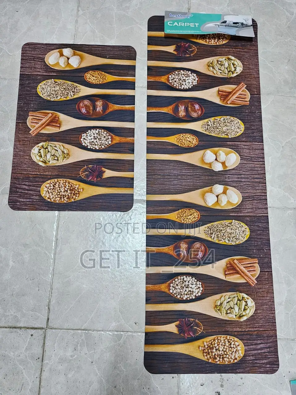3D 2in1 Kitchen Mats Per Set Consisting 2pcs Big Size 40x120