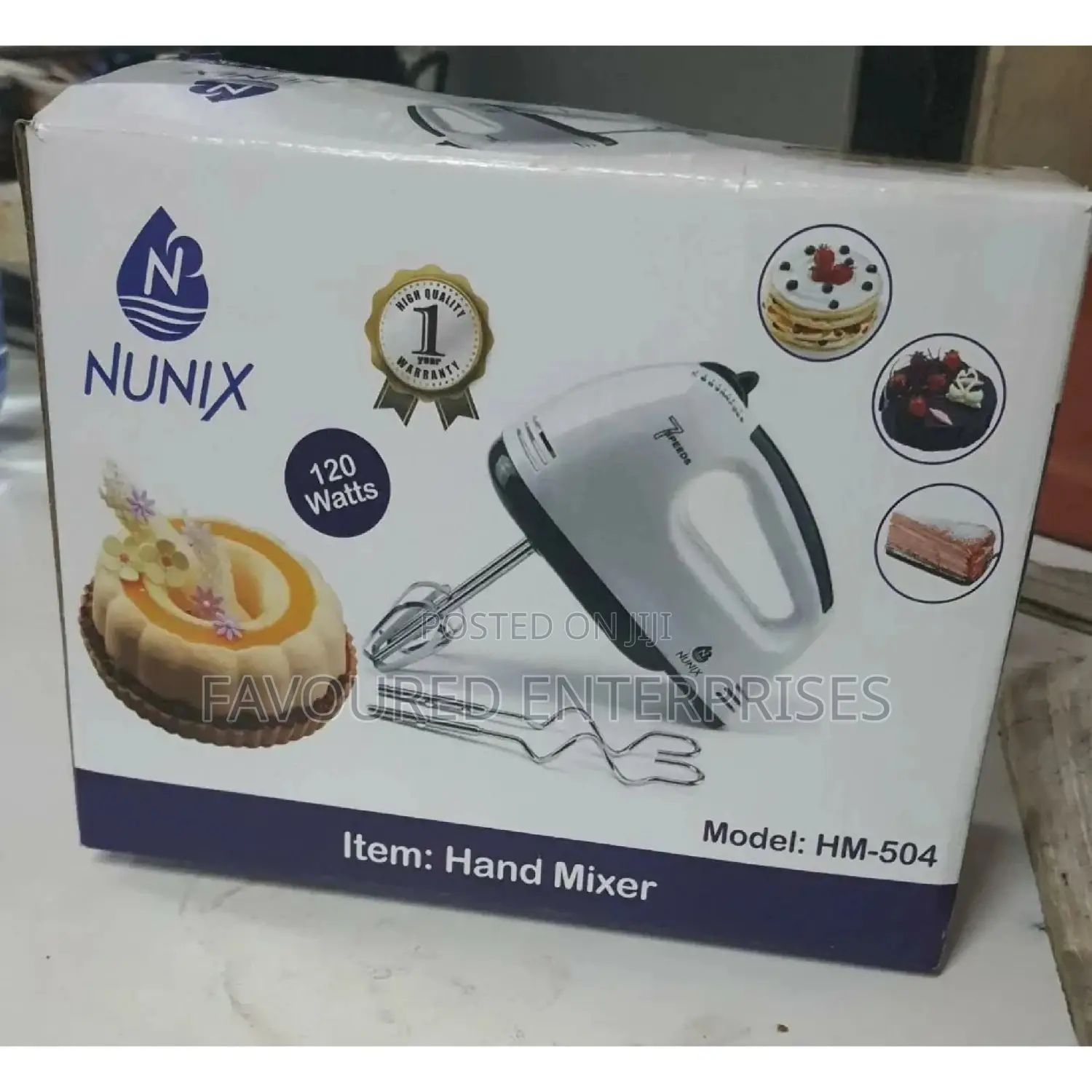 Nunix 7-Speed Portable Hand Mixer