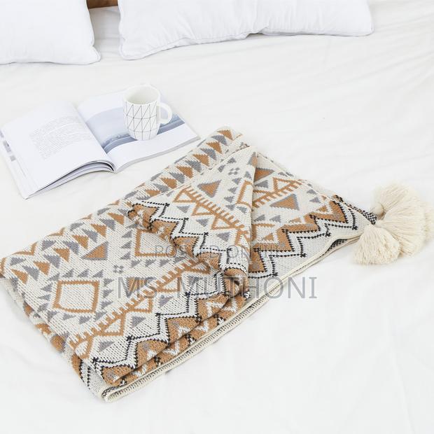 *Nordic Bohemian Knitted Throw Blankets With Tassels - thumbnail 4