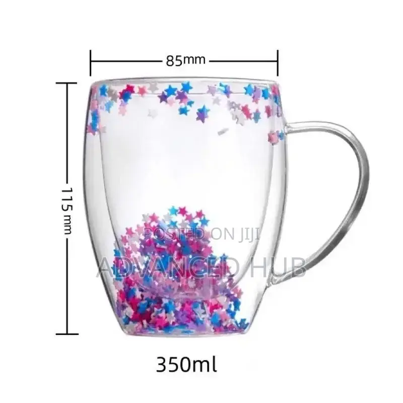 Insulated Double Walled Mug With Dried Flowers Decor