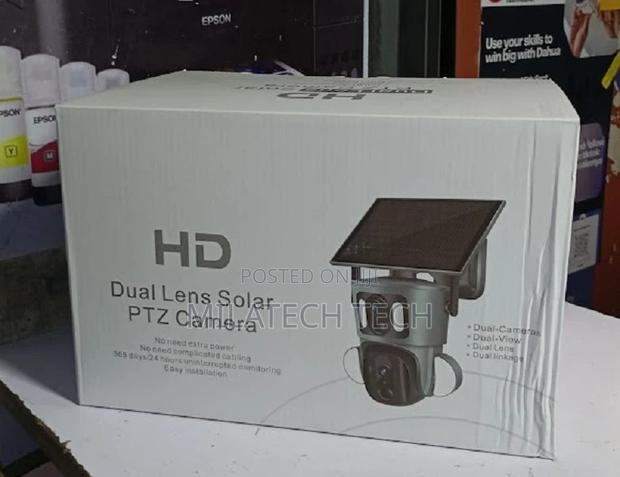 Ubox Dual Lens Solar PTZ Camera Top Security Camera.