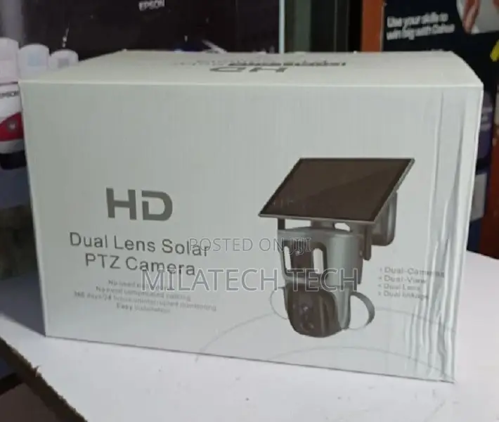Dual Lens Solar PTZ Camera Ubox App 4g Wireless Ubox in Nairobi Central Security