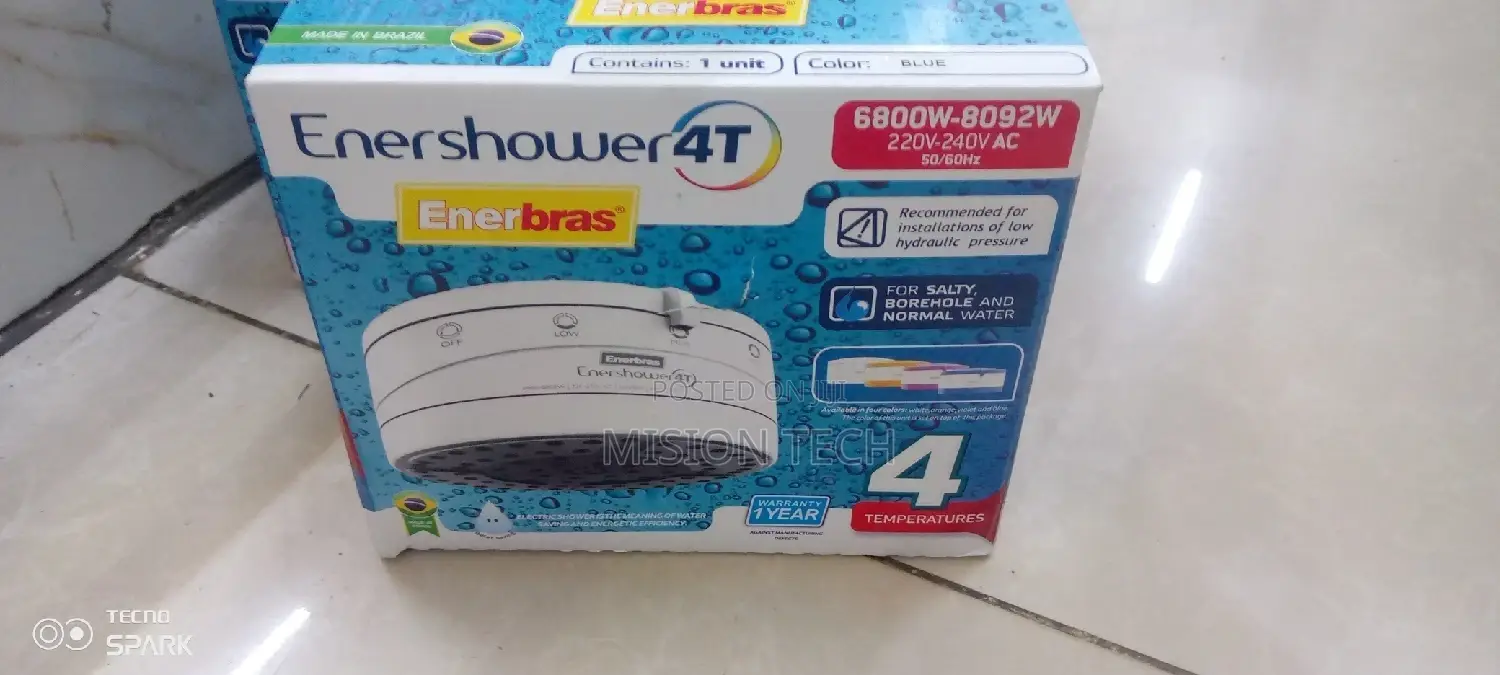 Enerbras Enershower 4 Temp (4t) Instant Shower Water