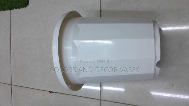 White Planters Plastic