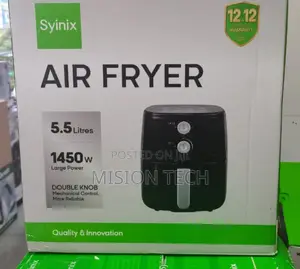 Syinix 5.5L Air Fryer – Model SAIF55M