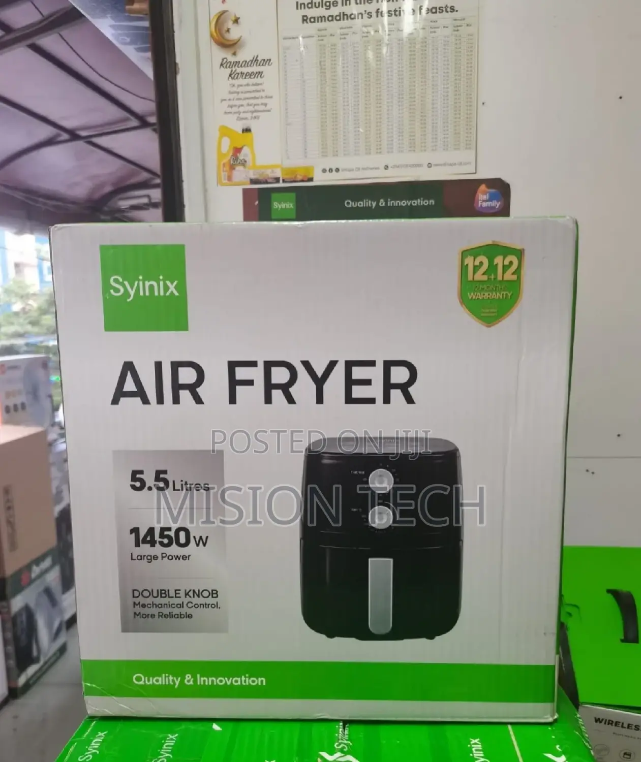 Syinix 5.5L Electric Air Fryer – Model SAIF55M