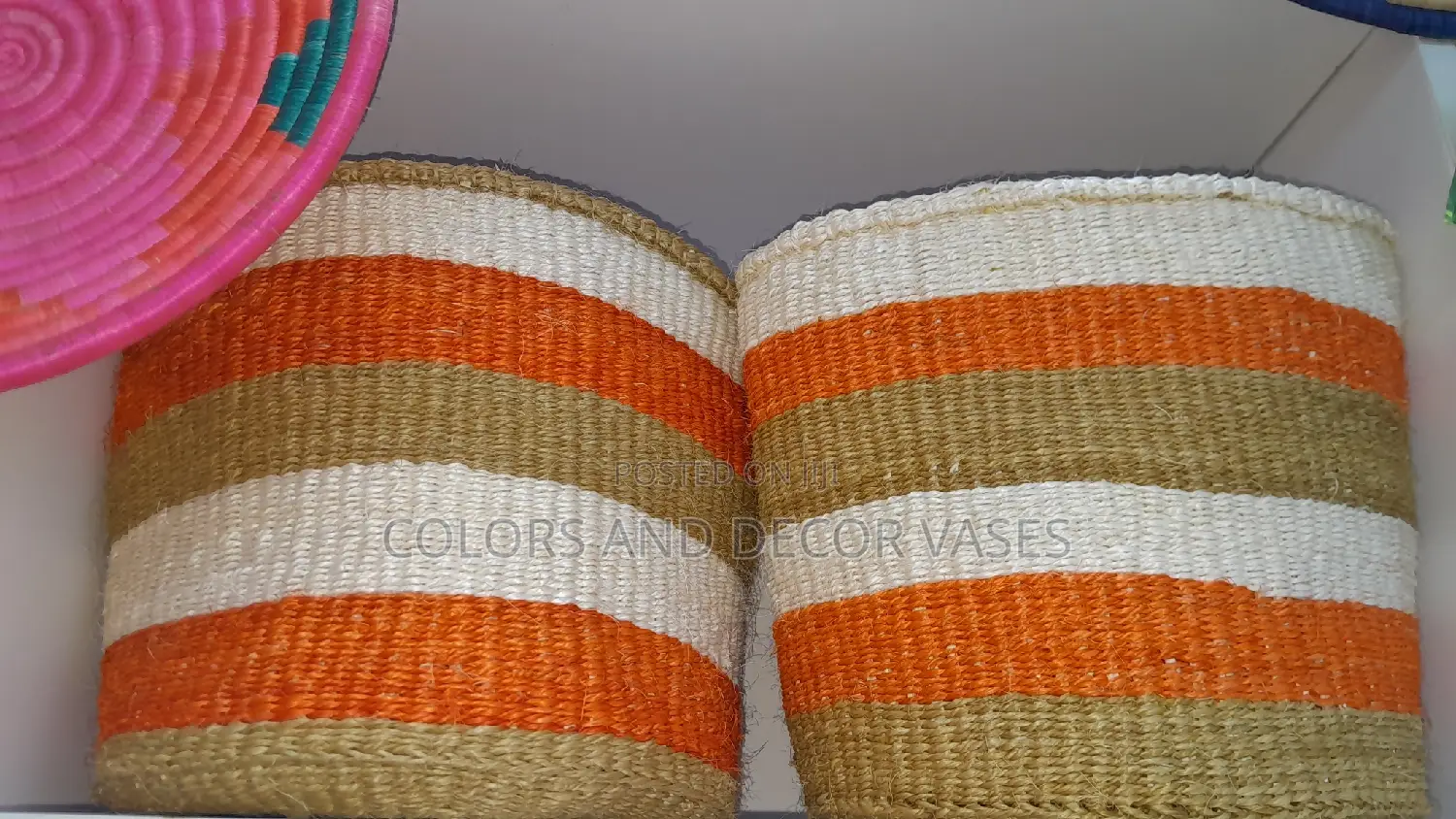 Orange, Brown and White Baskets