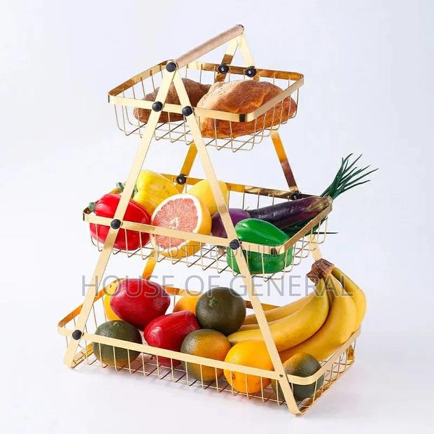 *3 Tier GOLD PLATED Rack *
*For Home Fruit Storage