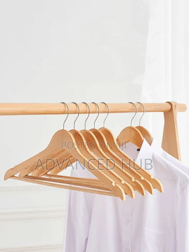 10pcs Wooden Bamboo Clothes Hanger