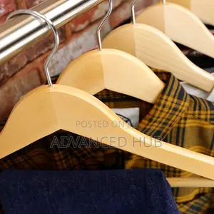 10pcs Wooden Bamboo Clothes Hanger