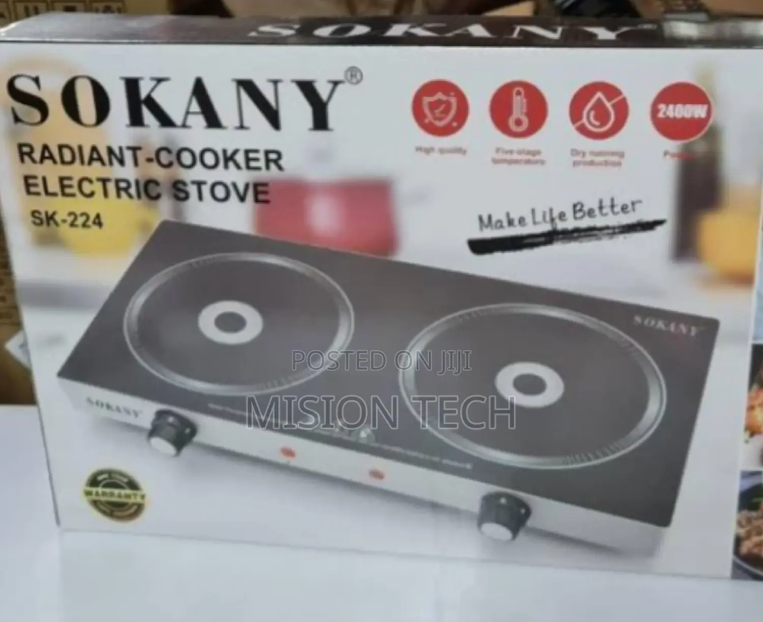 Sokany Stainless Double Plate Induction Cooker