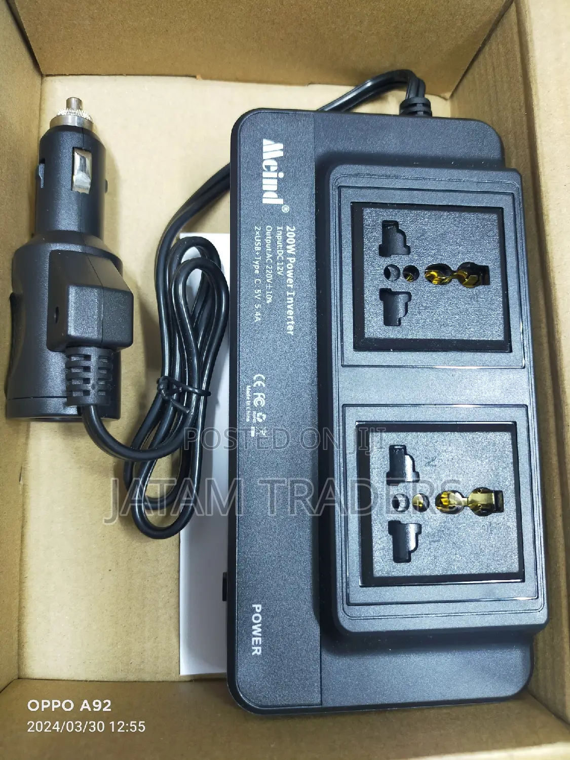 200 Watts Car Inverter With 2usb And One Type C Port