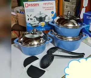 Dessini 11 Pieces Black Dessini Cookware Set Available