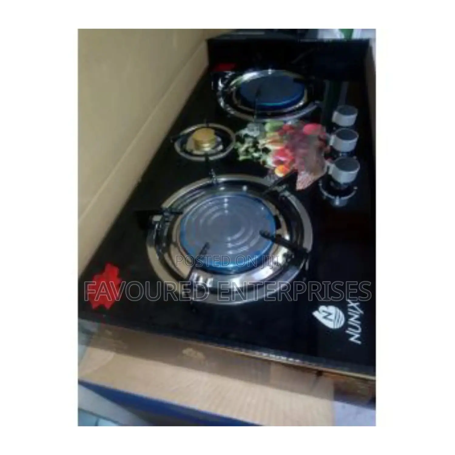 Nunix 3 Burner Table Top Infrared Glass Table Top Gas Cooker