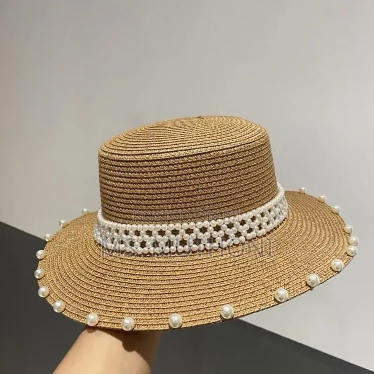 Party Black Bow Homburg Ladies Solid Paper Braid Straw Hat