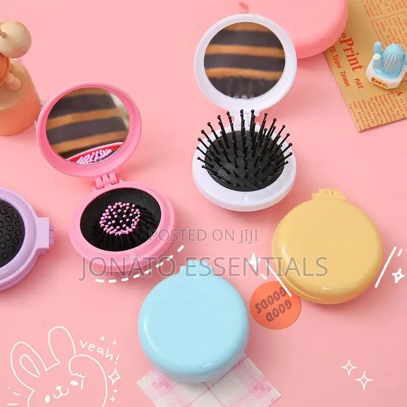 Mini Foldable Mirror and Hair Comb